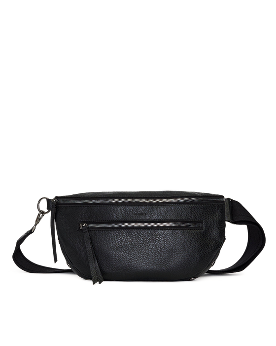 HAMMIT charles crossbody large in black/gunmetal