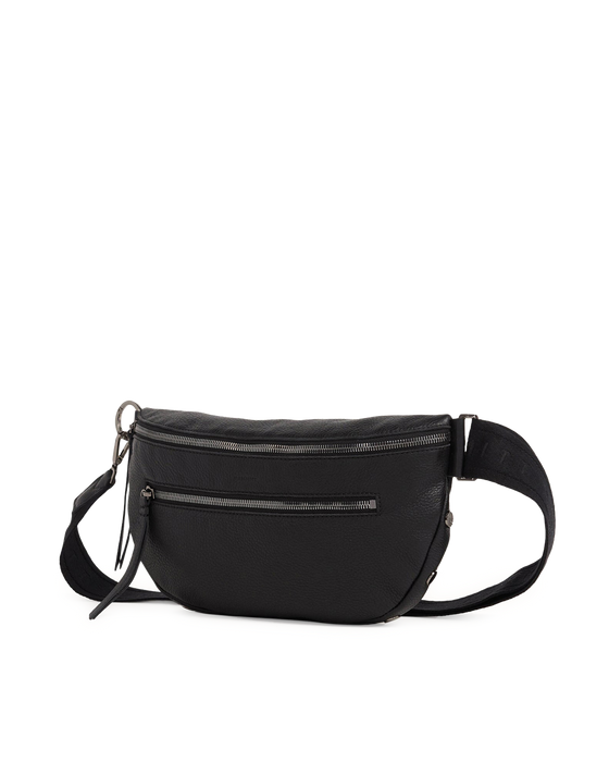 HAMMIT charles crossbody large in black/gunmetal