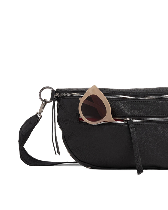 HAMMIT charles crossbody large in black/gunmetal