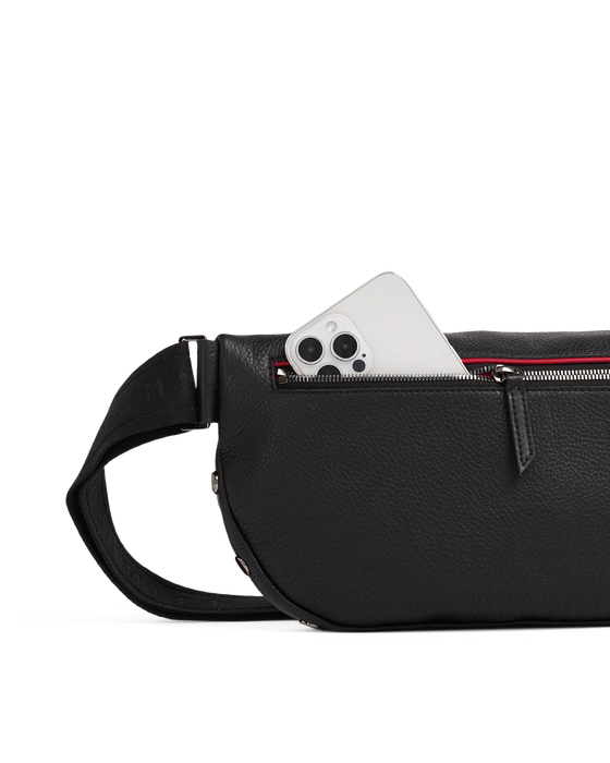 HAMMIT charles crossbody large in black/gunmetal