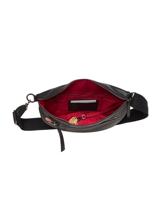 HAMMIT charles crossbody large in black/gunmetal