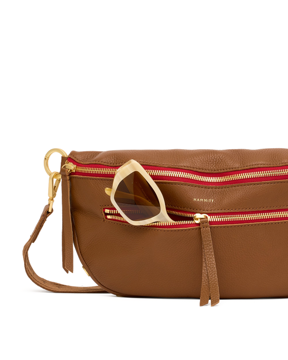 HAMMITT charles crossbody large in mahogany pebble