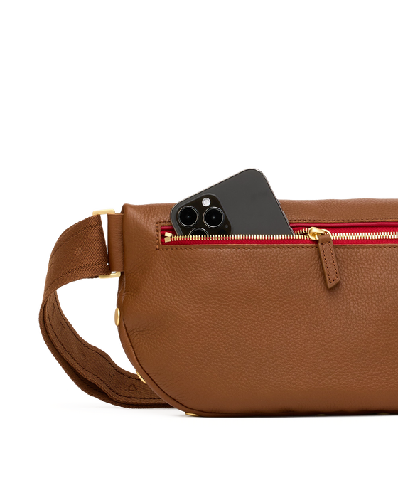 HAMMITT charles crossbody large in mahogany pebble