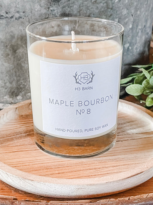 h3 barn candle - maple bourbon no. 8