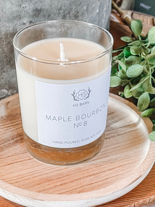 h3 barn candle - maple bourbon no. 8