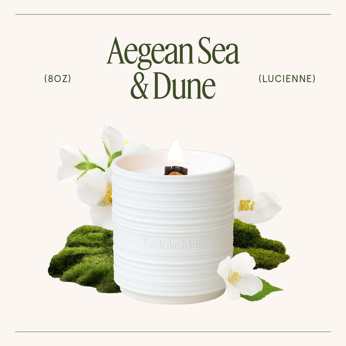 aegean sea and dune candle