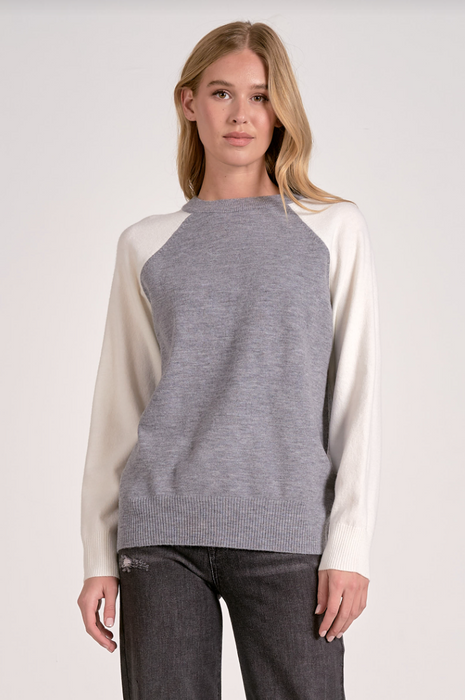 elan colorblock raglan sweater