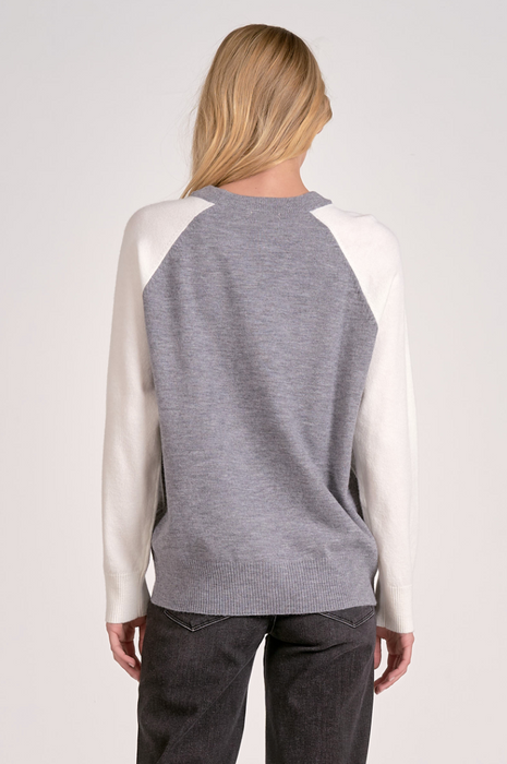 elan colorblock raglan sweater