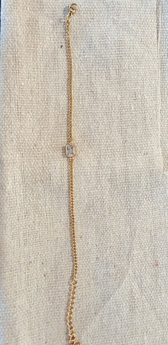 emerald cut chain bracelet