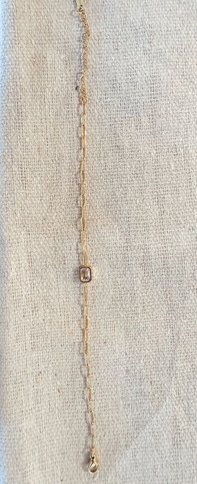 emerald cut chain bracelet