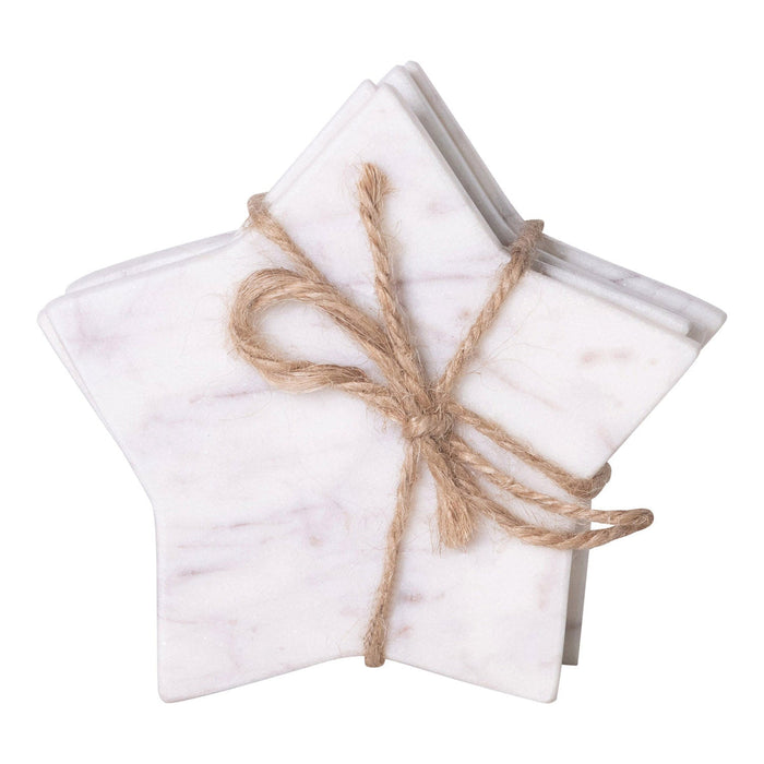 marble star coasters, set of 4