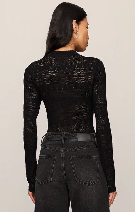 avery sweater top - black