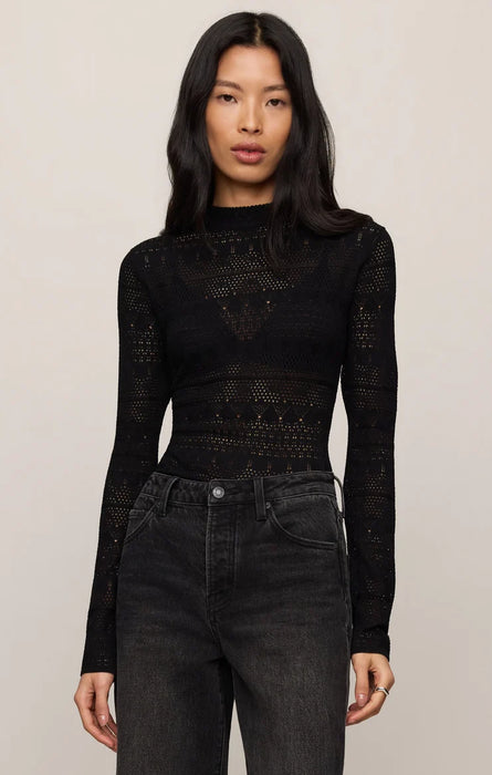 avery sweater top - black