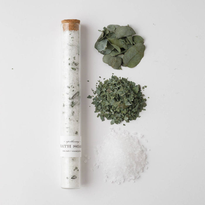 sea salts + eucalyptus bath soak tube