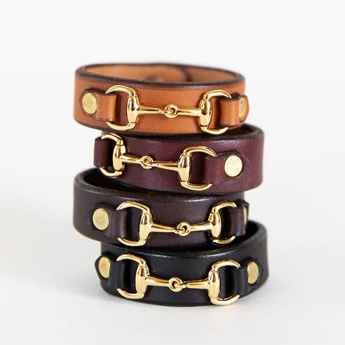 leather bit bracelet