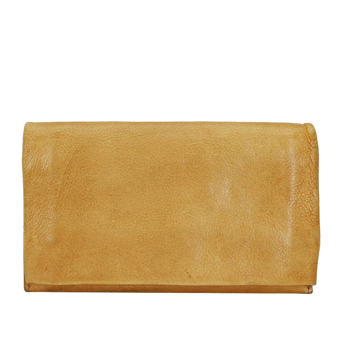 Eloise Handcrafted Leather Wallet in Camel