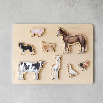 farm animals wooden puzzle