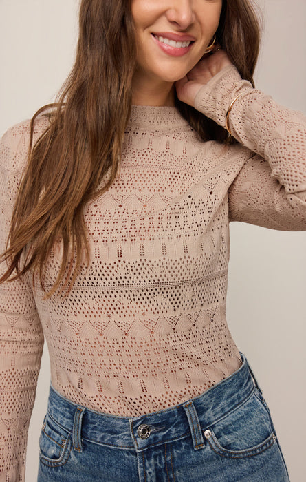 avery sweater top ecru