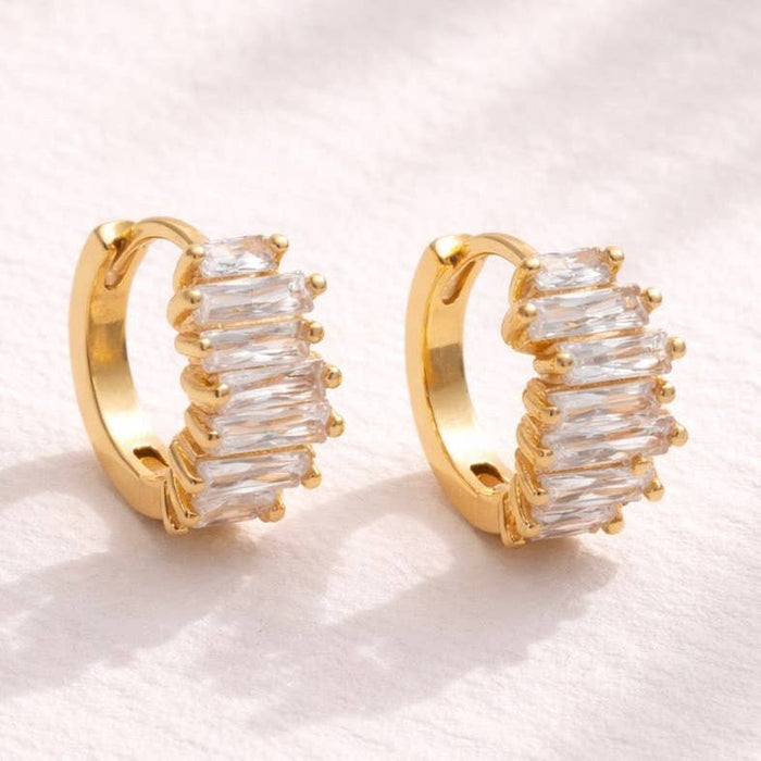 baguette huggie hoops