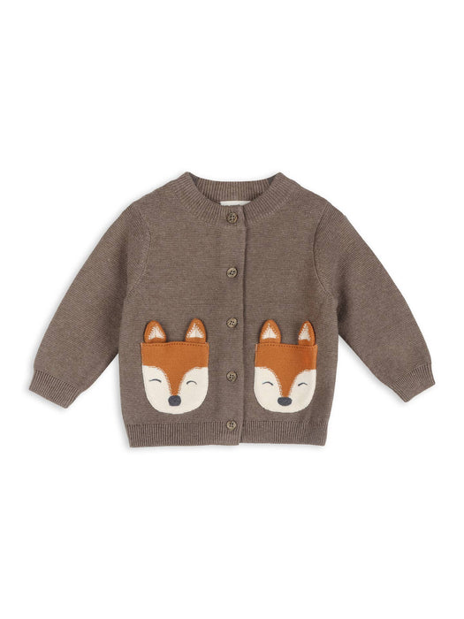 faire island fox pocket baby cardigan