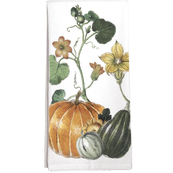 pumpkin vine tea towel