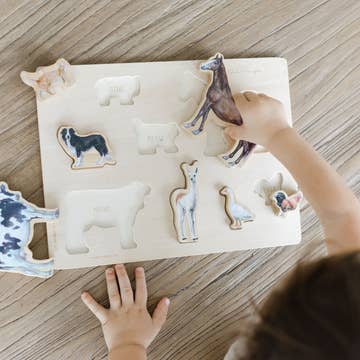 farm animals wooden puzzle