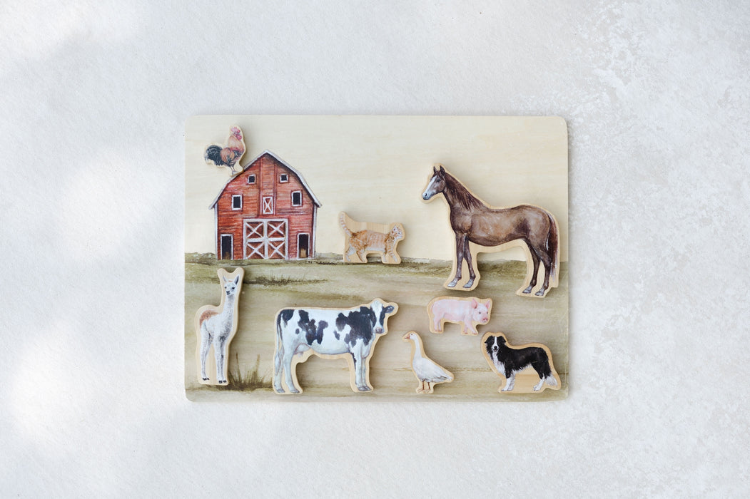 farm animals wooden puzzle