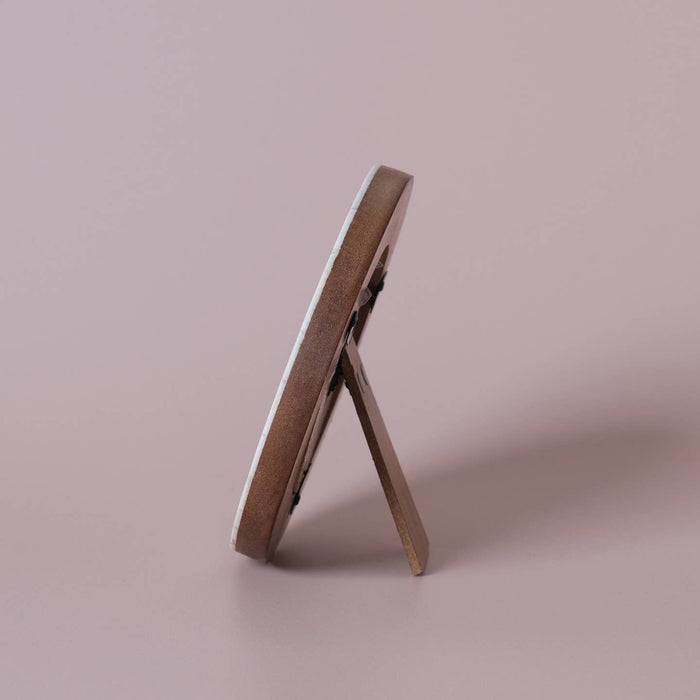 bone round photo frame