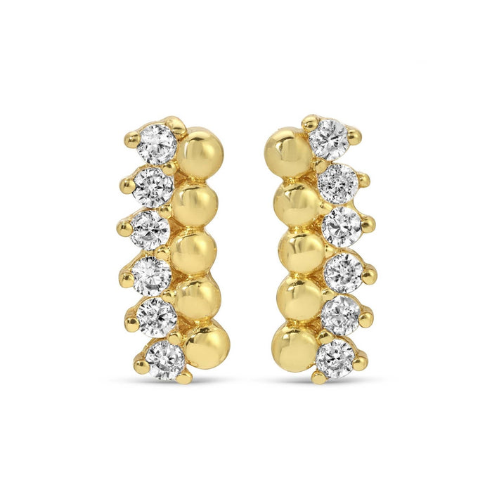 delicate dots and cz studs on velvet