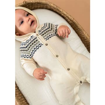 fair isle cotton knit baby jumper
