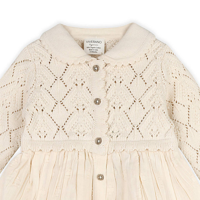 faire isle phoebe pointelle knit sweater dress