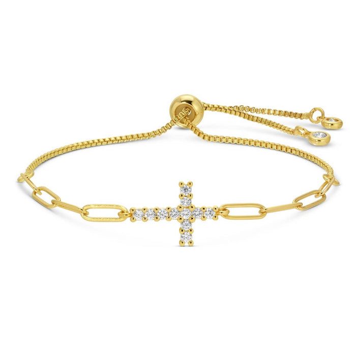 cz cross pulley bracelet