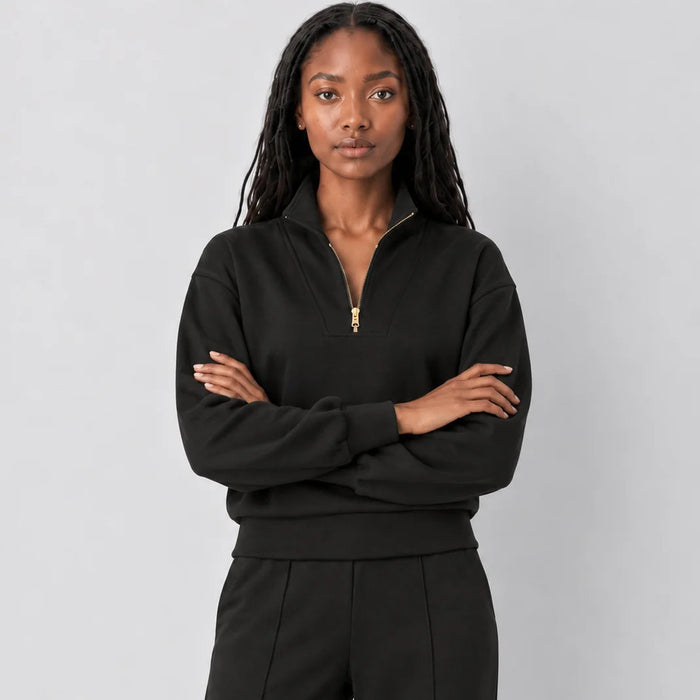 Black Half Zip Sweatshirt