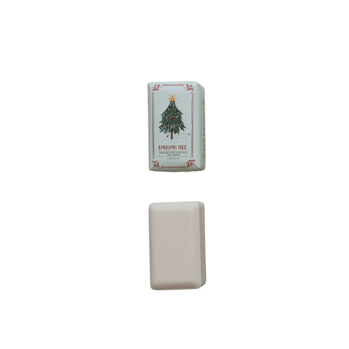 christmas tree scented olive oil and shea butter soap