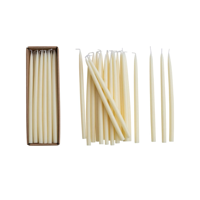 thin taper candles in box