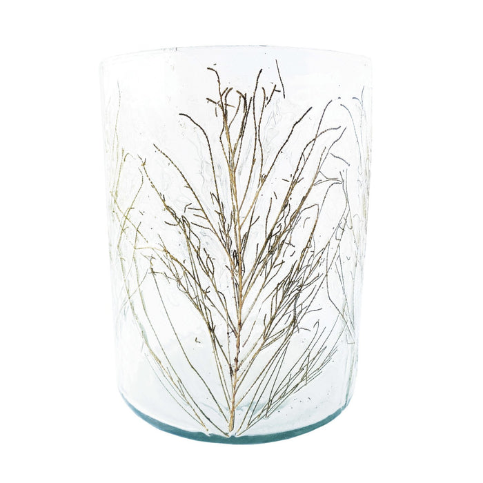 Salt cedar leaf candle holder