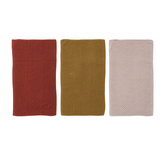 cotton knit tea towel, 3 colors
