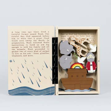 noah's ark woodland storybook gift set