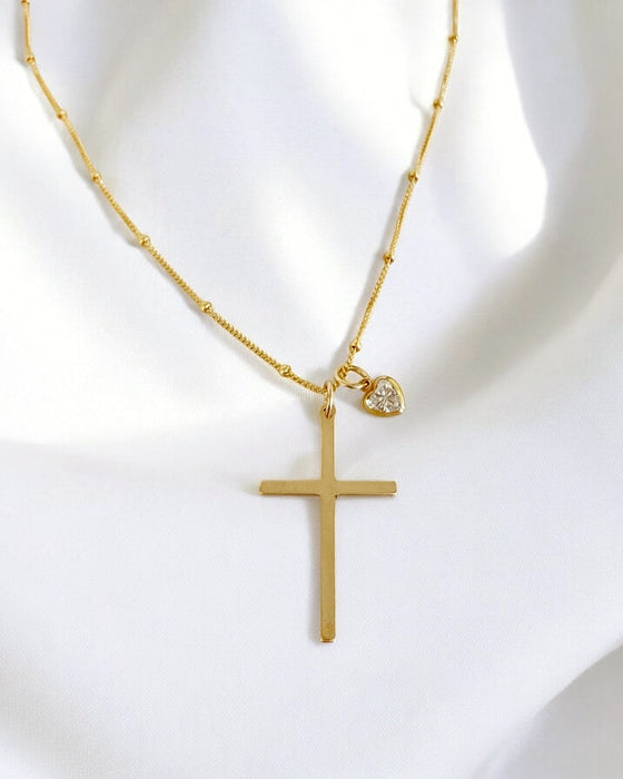cross charm necklace