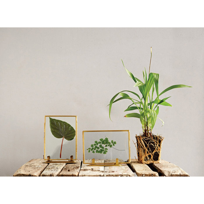 brass + glass photo frame 5x7