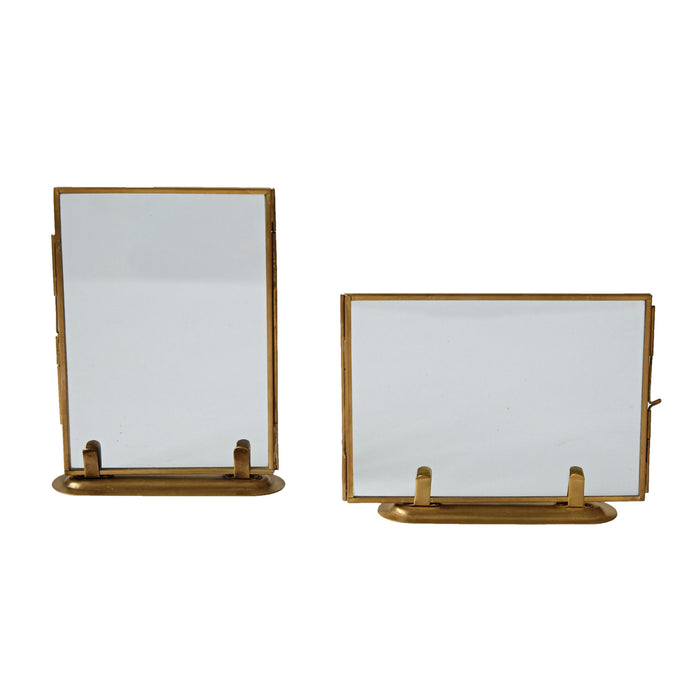 brass + glass photo frame 5x7