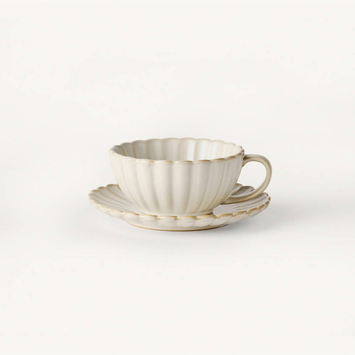scalloped café set