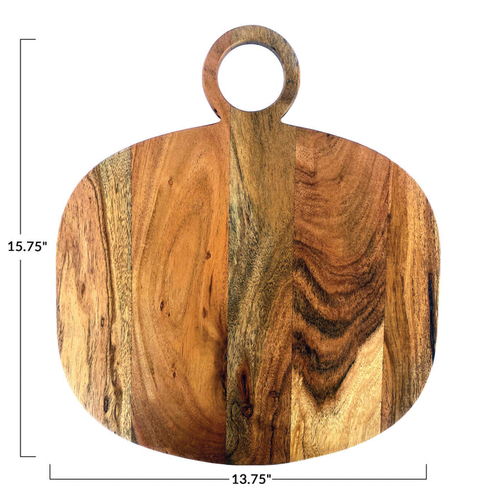 acacia wood board w/handle