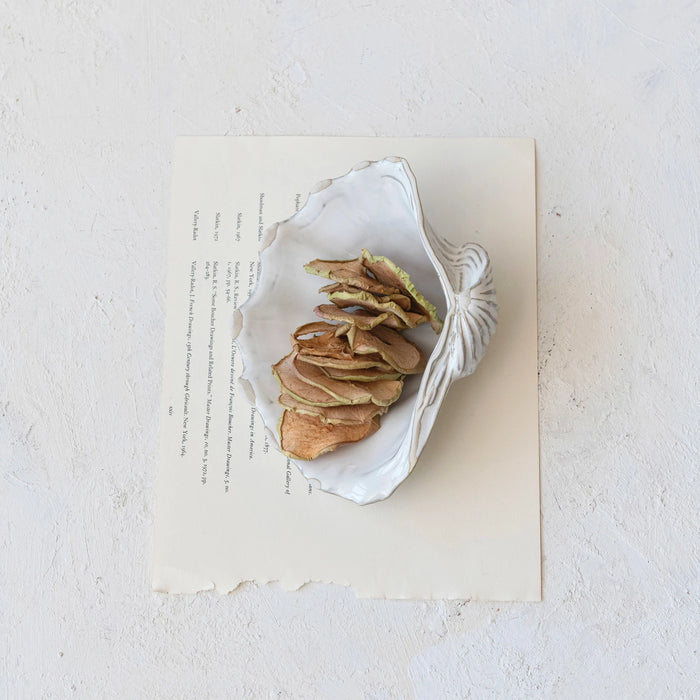stoneware shell dish