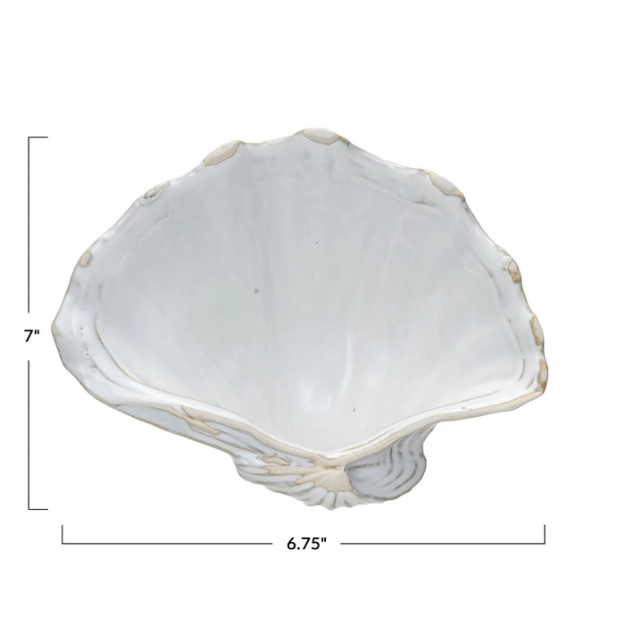 stoneware shell dish
