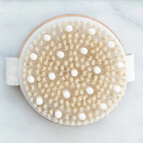 cherry wood round body brush
