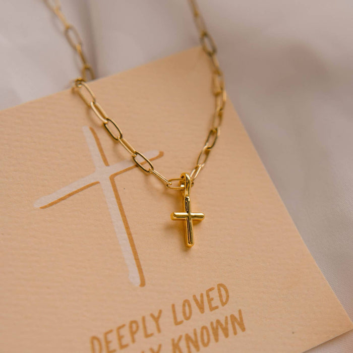 deeply loved, fully known cross necklace