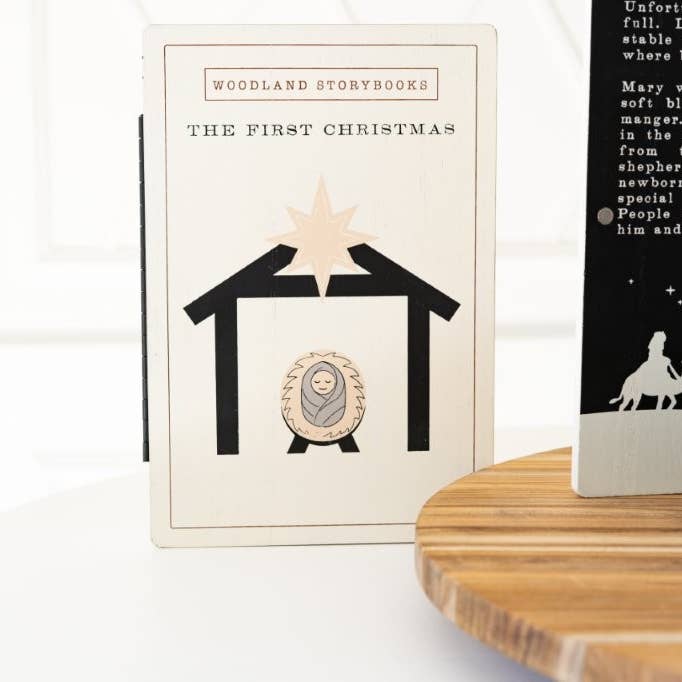 nativity first christmas woodland storybook gift set