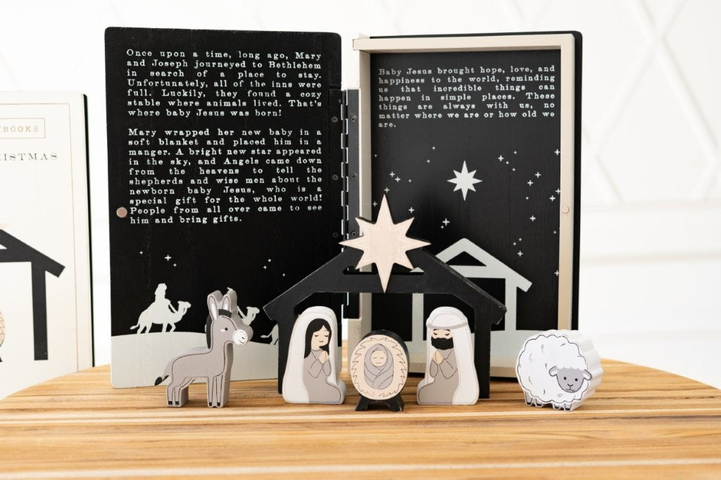 nativity first christmas woodland storybook gift set