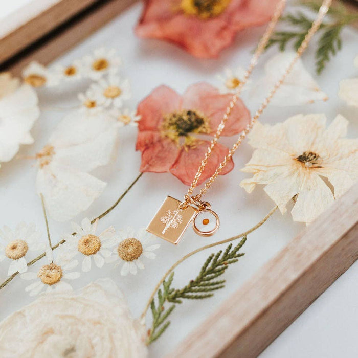 meadow necklace with mustard seed